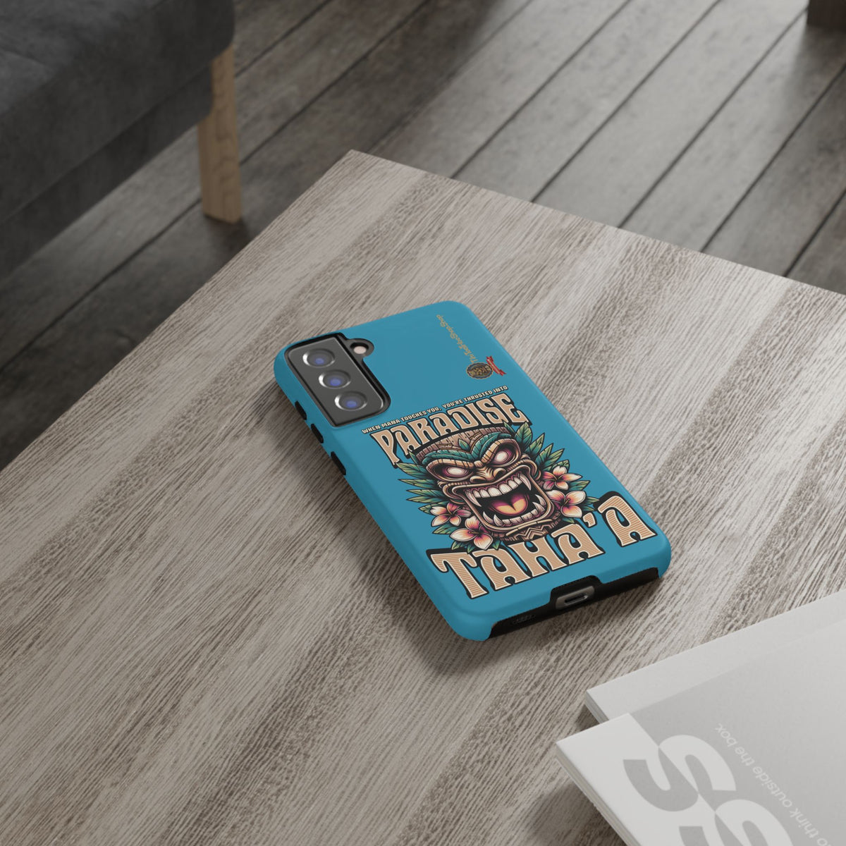 Tahaa – Coque Antichoc Premium « Tiki Féroce » | Design Tribal & Protection Maximale