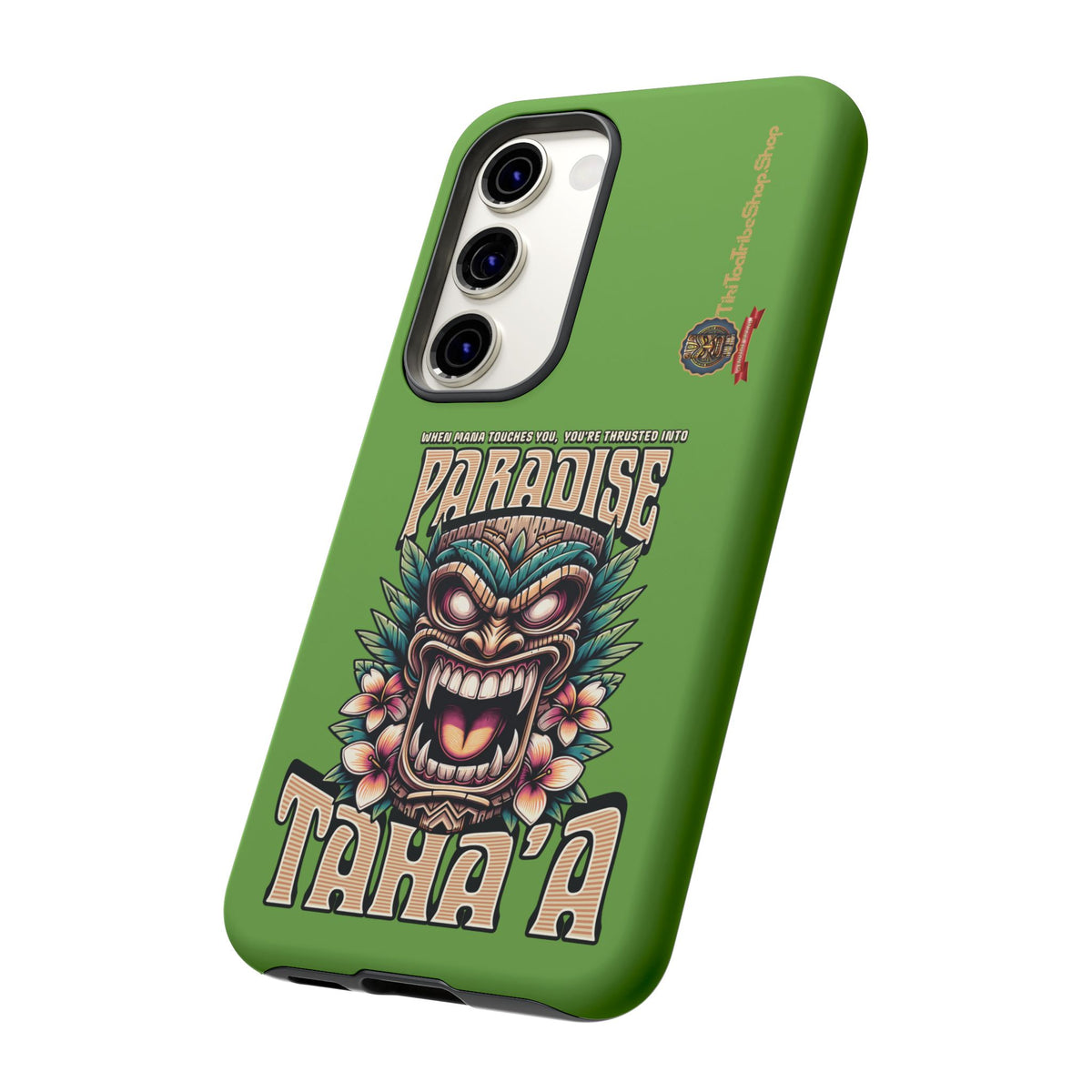 Tahaa – Coque Antichoc Premium « Tiki Féroce » | Design Tribal & Protection Maximale