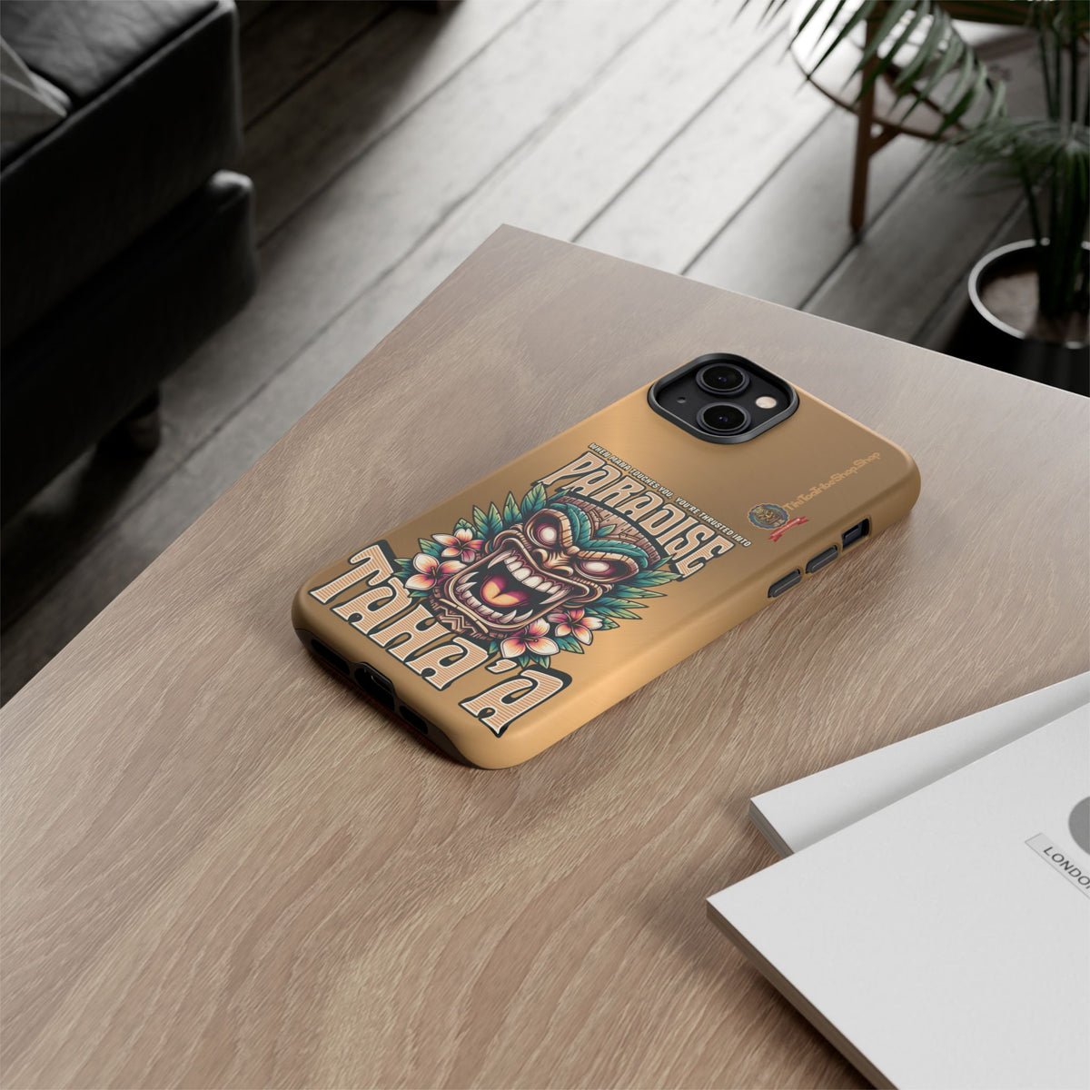 Tahaa – Coque Antichoc Premium « Tiki Féroce » | Design Tribal & Protection Maximale