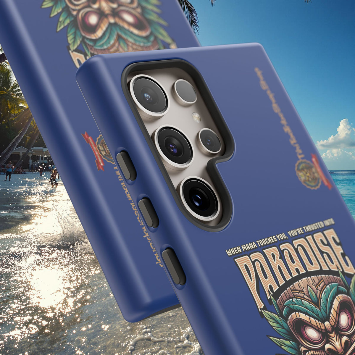 Tahaa – Coque Antichoc Premium « Tiki Féroce » | Design Tribal & Protection Maximale