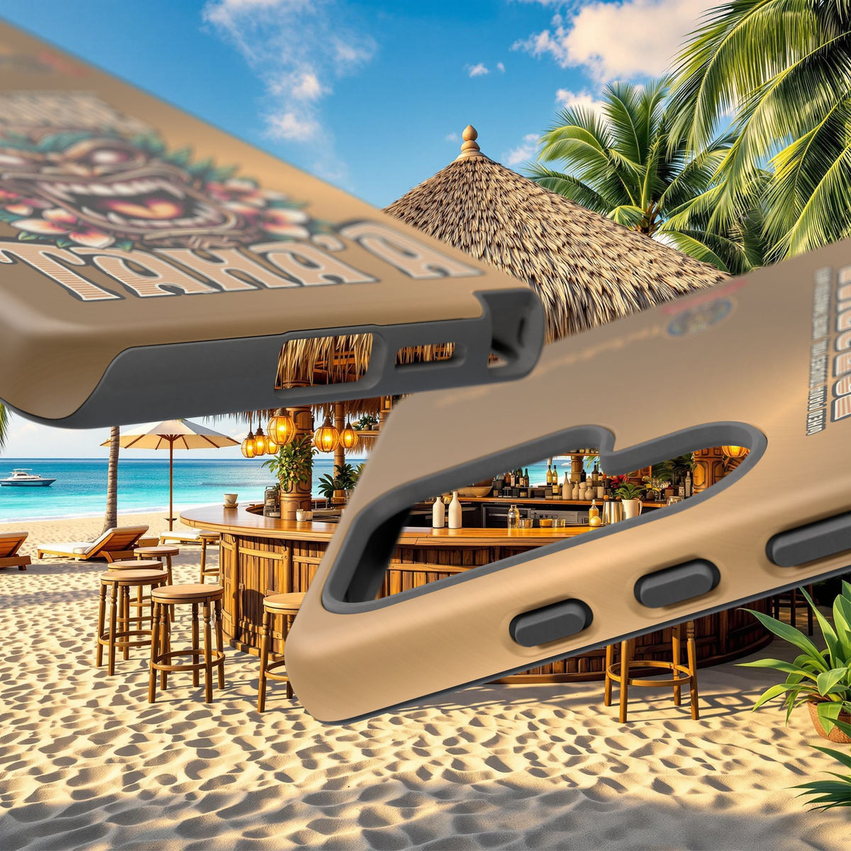 Tahaa – Coque Antichoc Premium « Tiki Féroce » | Design Tribal & Protection Maximale