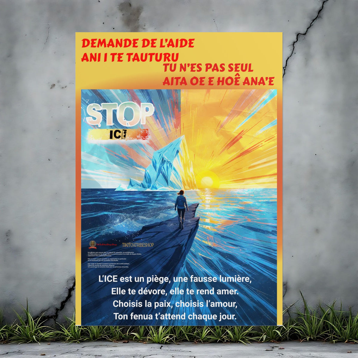Posters Anti-ICE Polynésie – Affiches de Sensibilisation Contre la Drogue “Paruru i te ora – Brisons les chaînes de l’ICE”