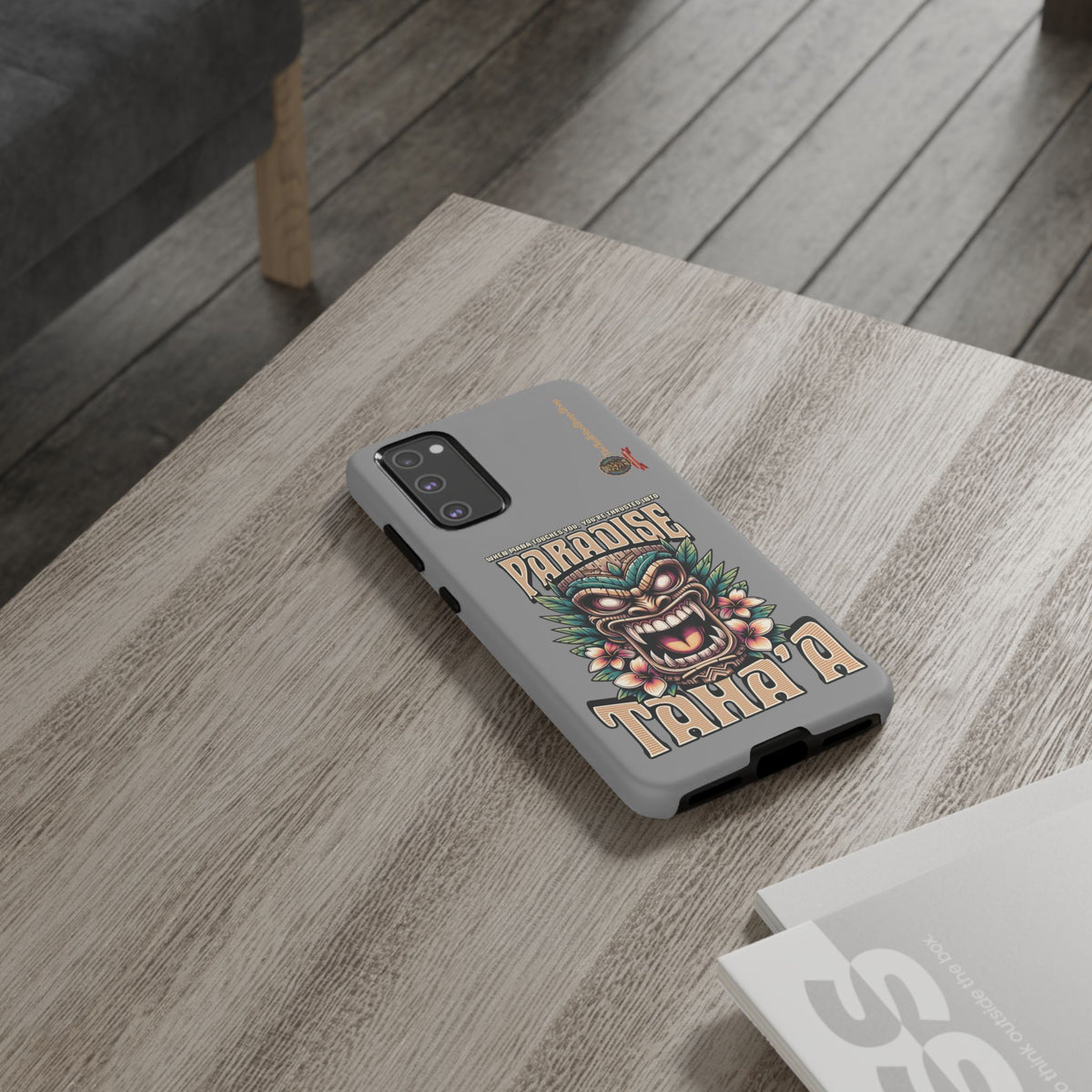 Tahaa – Coque Antichoc Premium « Tiki Féroce » | Design Tribal & Protection Maximale