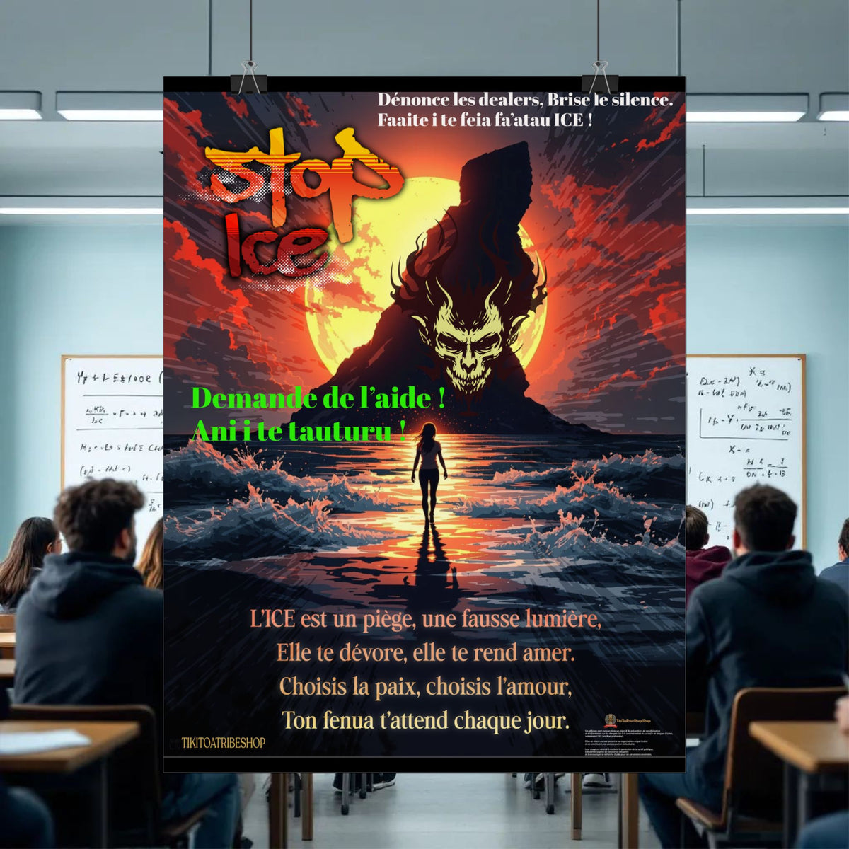 Posters Anti-ICE Polynésie – Affiches de Sensibilisation Contre la Drogue “Paruru i te ora – Brisons les chaînes de l’ICE”