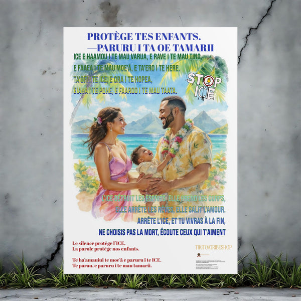 Posters Anti-ICE Polynésie – Affiches de Sensibilisation Contre la Drogue “Paruru i te ora – Brisons les chaînes de l’ICE”