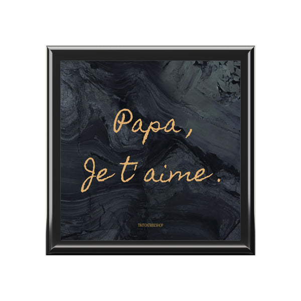 Coffret à Bijoux en bois noble avec carreaux céramique