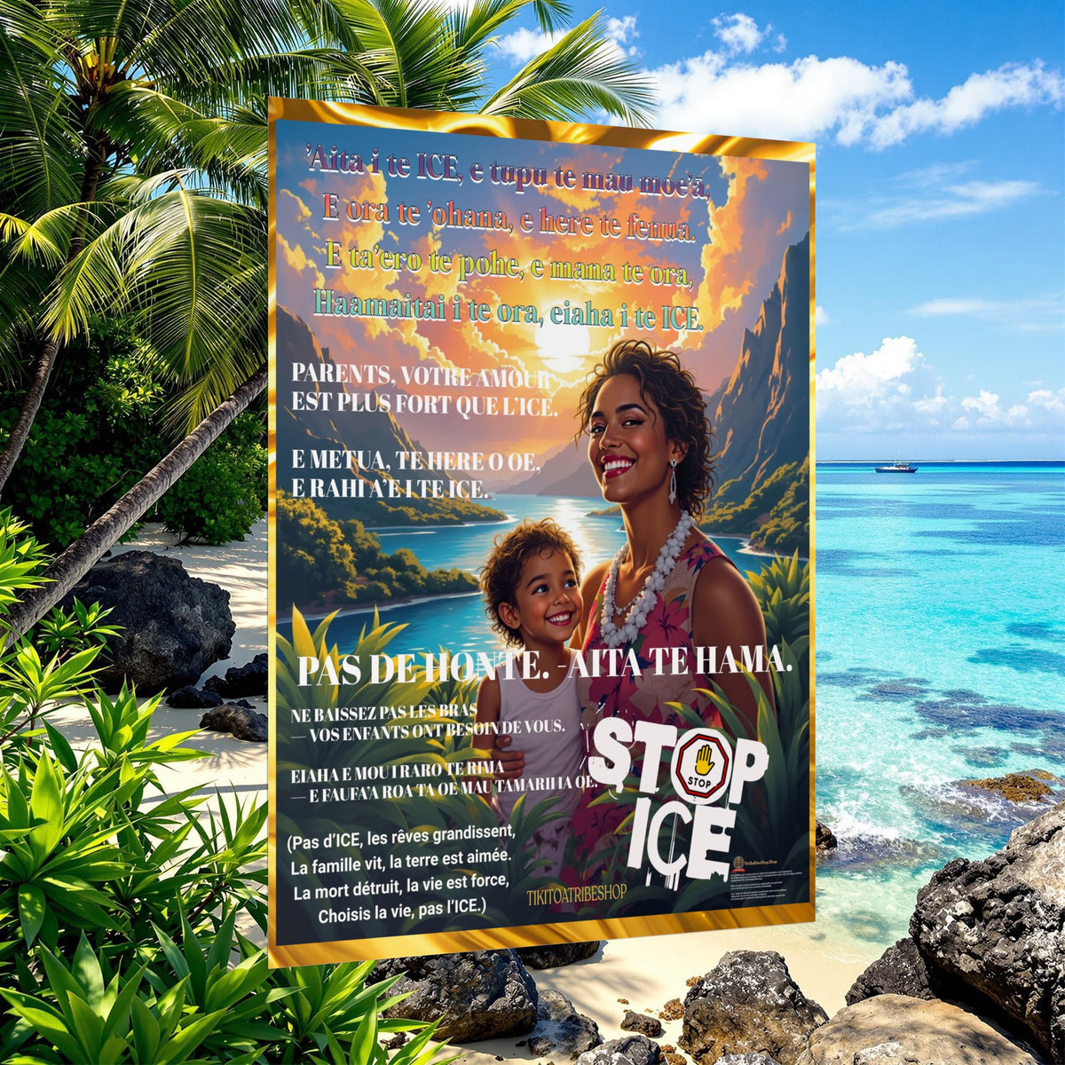 Posters Anti-ICE Polynésie – Affiches de Sensibilisation Contre la Drogue “Paruru i te ora – Brisons les chaînes de l’ICE”