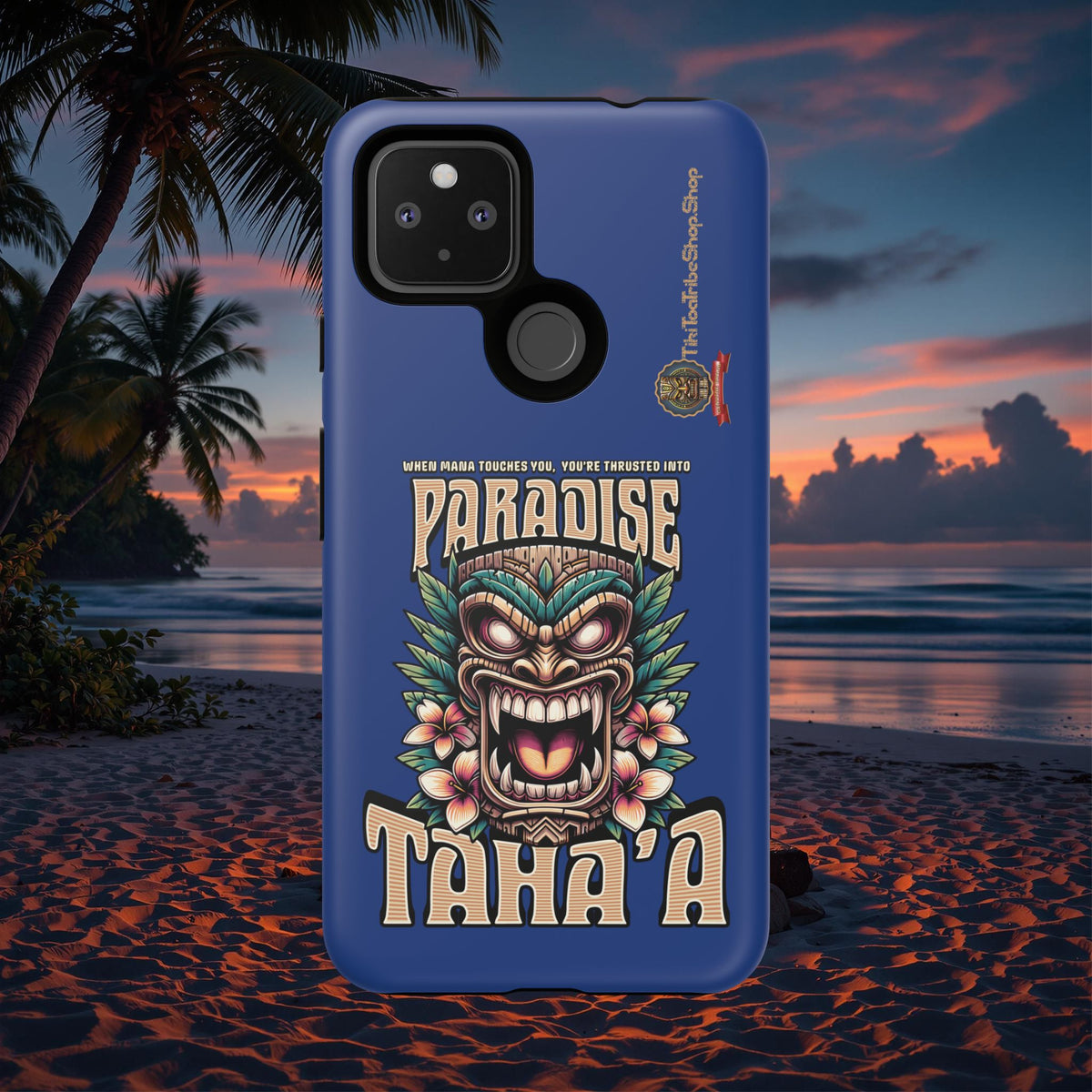 Tahaa – Coque Antichoc Premium « Tiki Féroce » | Design Tribal & Protection Maximale