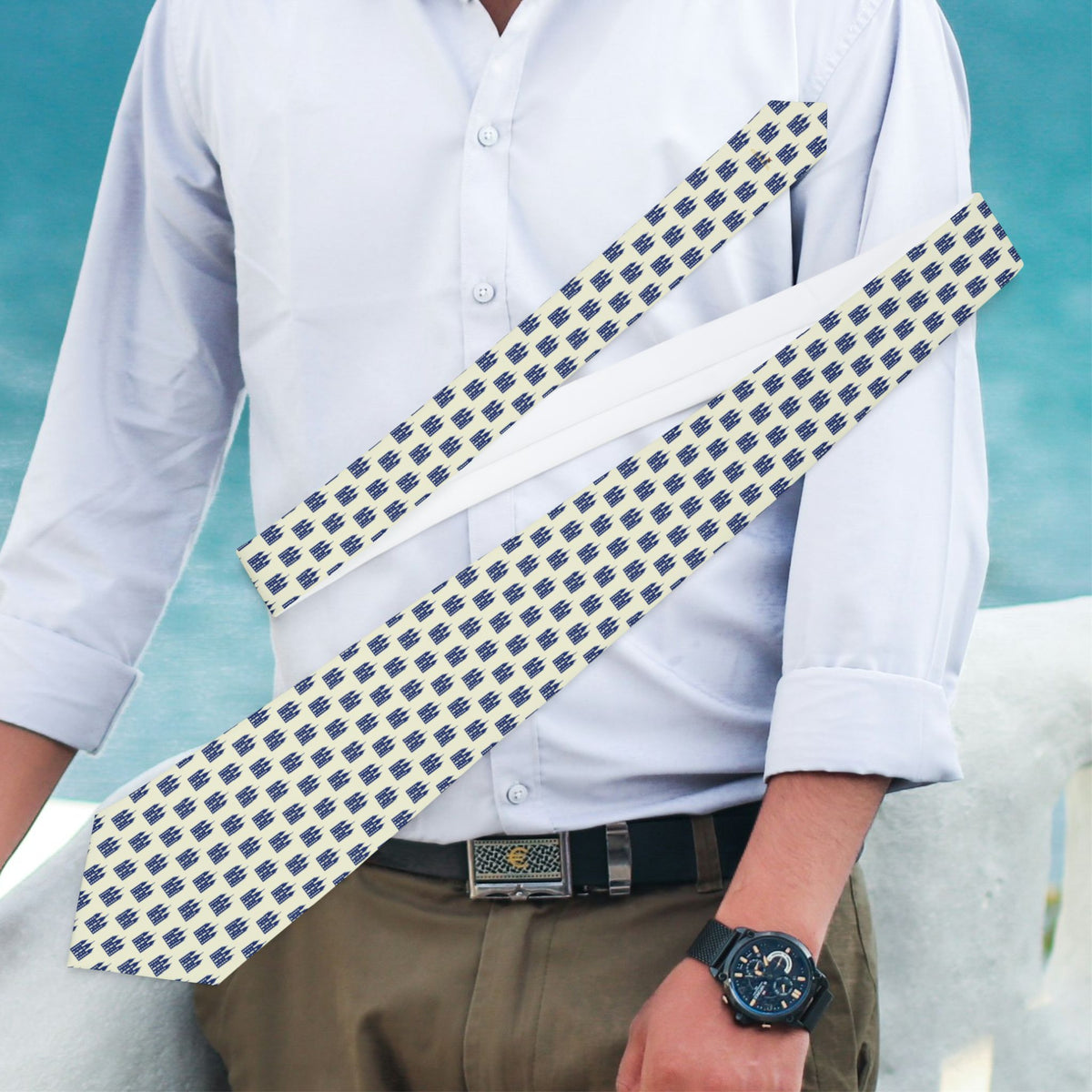 Temple &amp; Moroni Inspiration Tie 