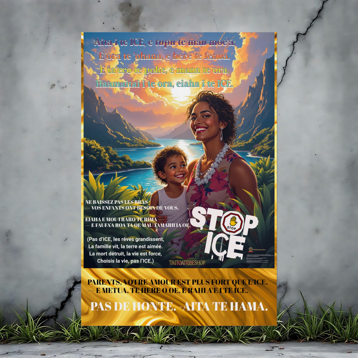 Posters Anti-ICE Polynésie – Affiches de Sensibilisation Contre la Drogue “Paruru i te ora – Brisons les chaînes de l’ICE”