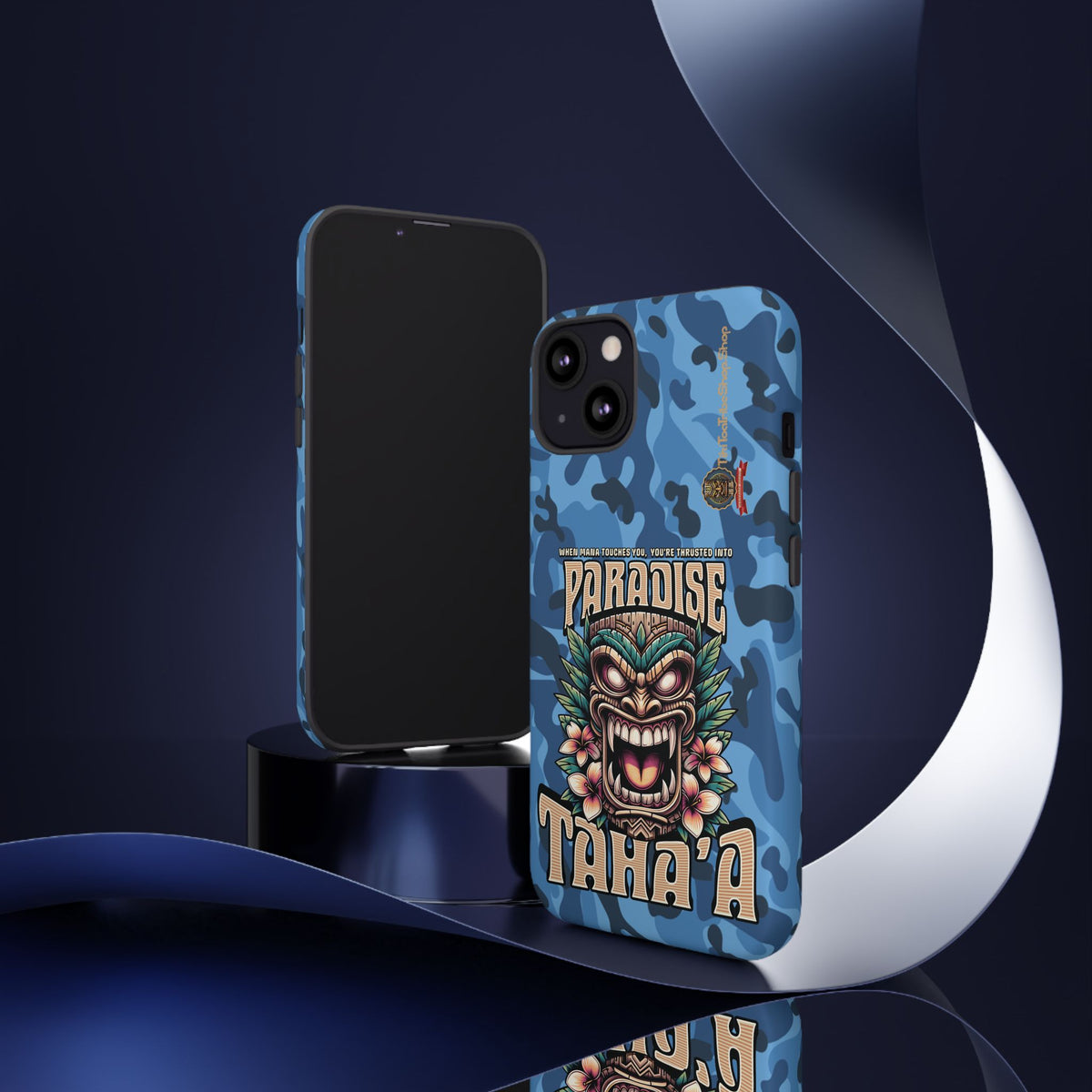 Tahaa – Coque Antichoc Premium « Tiki Féroce » | Design Tribal & Protection Maximale