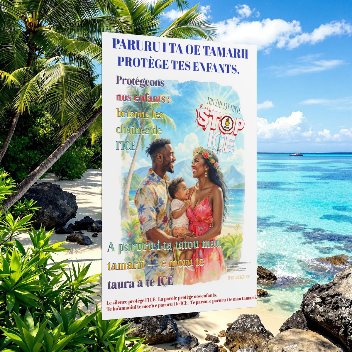 Posters Anti-ICE Polynésie – Affiches de Sensibilisation Contre la Drogue “Paruru i te ora – Brisons les chaînes de l’ICE”