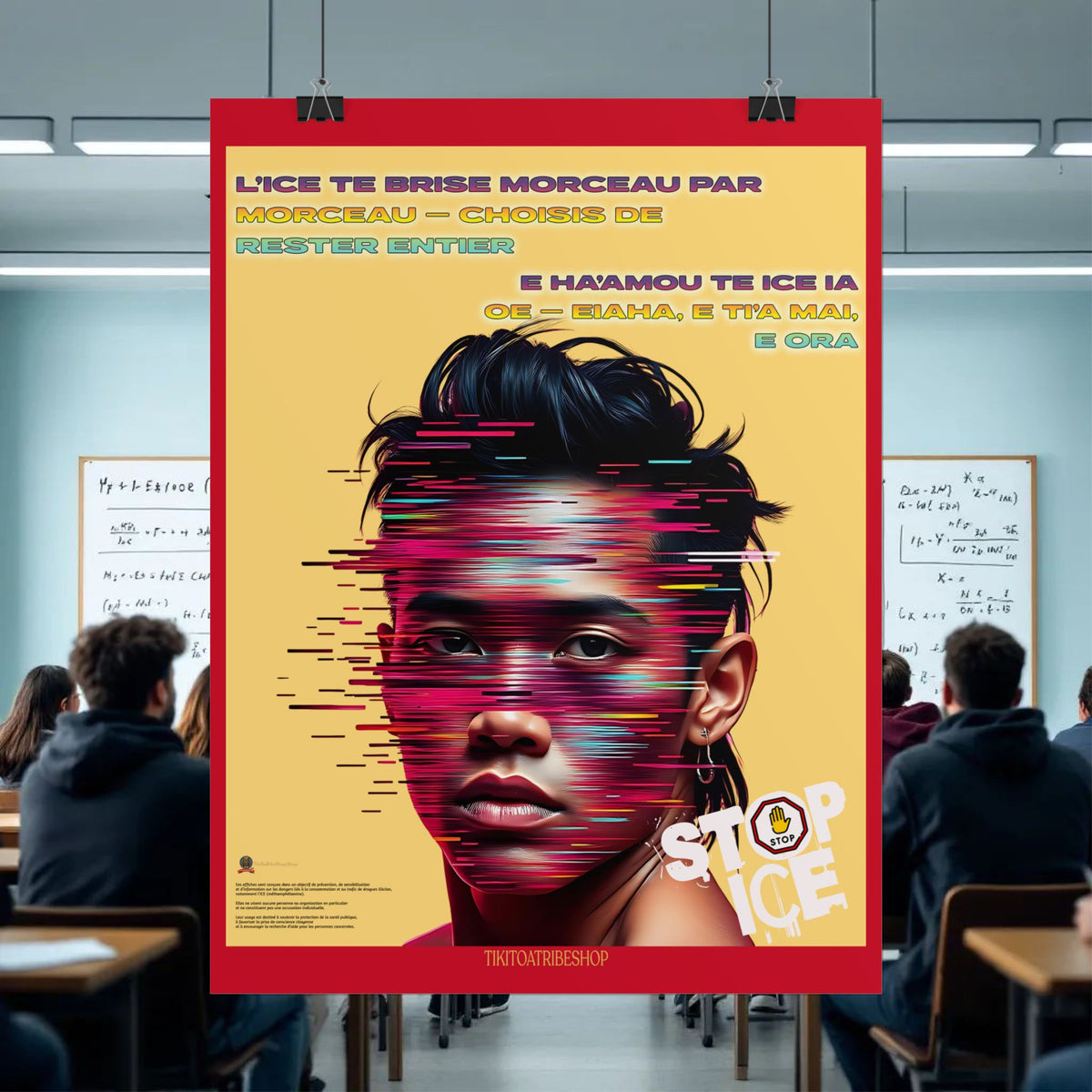 Posters Anti-ICE Polynésie – Affiches de Sensibilisation Contre la Drogue “Paruru i te ora – Brisons les chaînes de l’ICE”