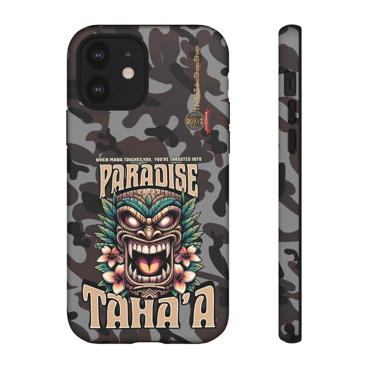 Tahaa – Coque Antichoc Premium « Tiki Féroce » | Design Tribal & Protection Maximale