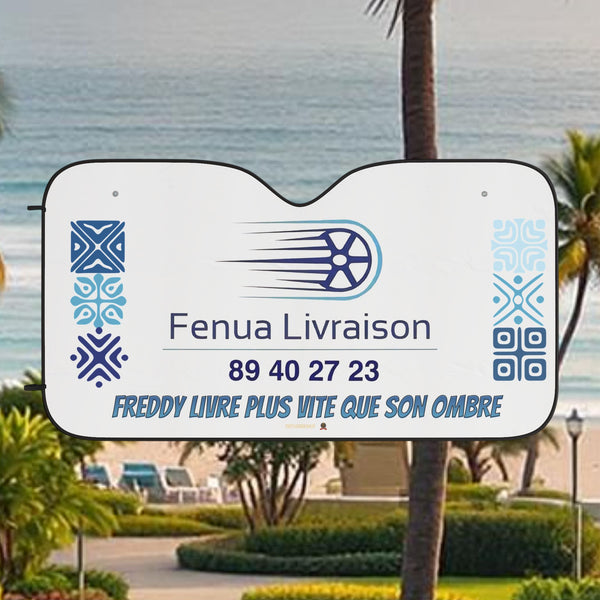 Fenua Sunshade Delivery "Freddy Delivers Faster Than His Shadow"