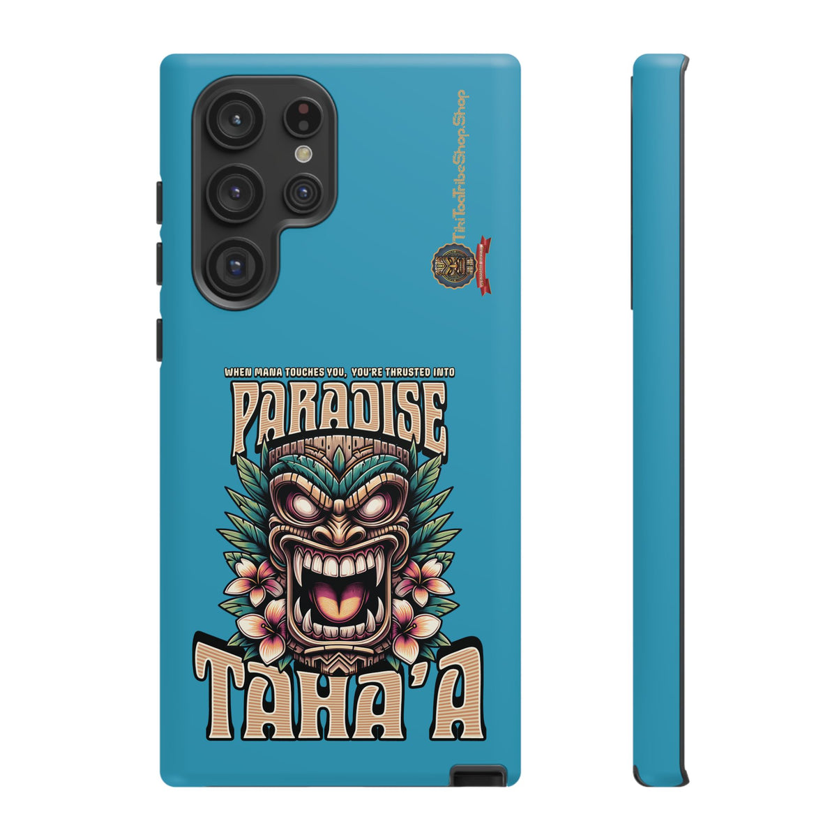 Tahaa – Coque Antichoc Premium « Tiki Féroce » | Design Tribal & Protection Maximale