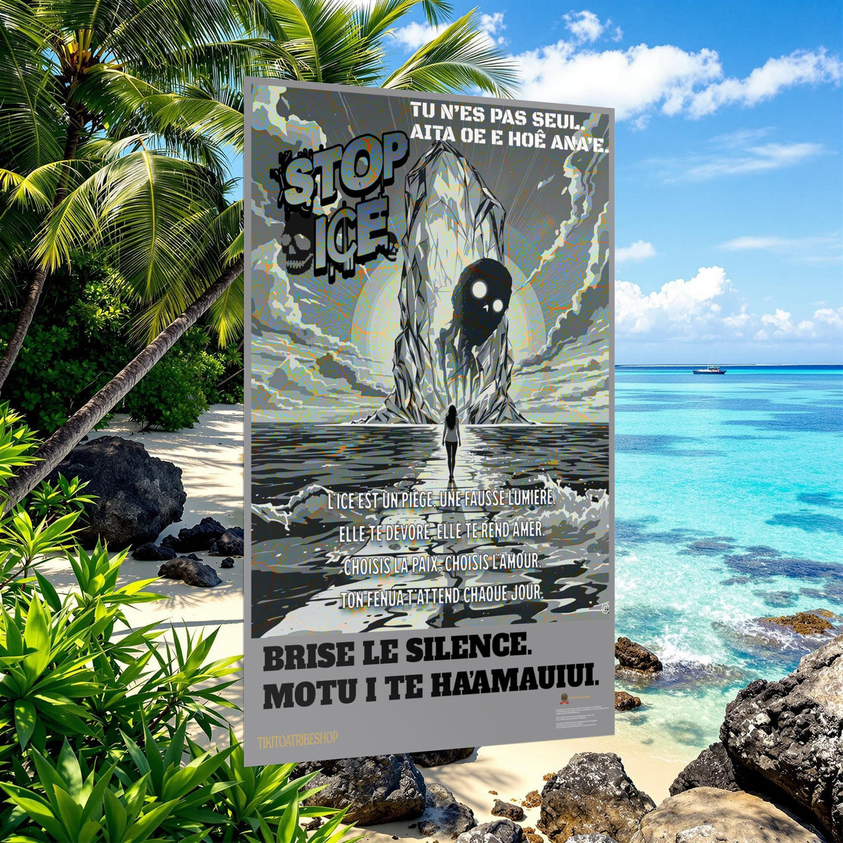 Posters Anti-ICE Polynésie – Affiches de Sensibilisation Contre la Drogue “Paruru i te ora – Brisons les chaînes de l’ICE”