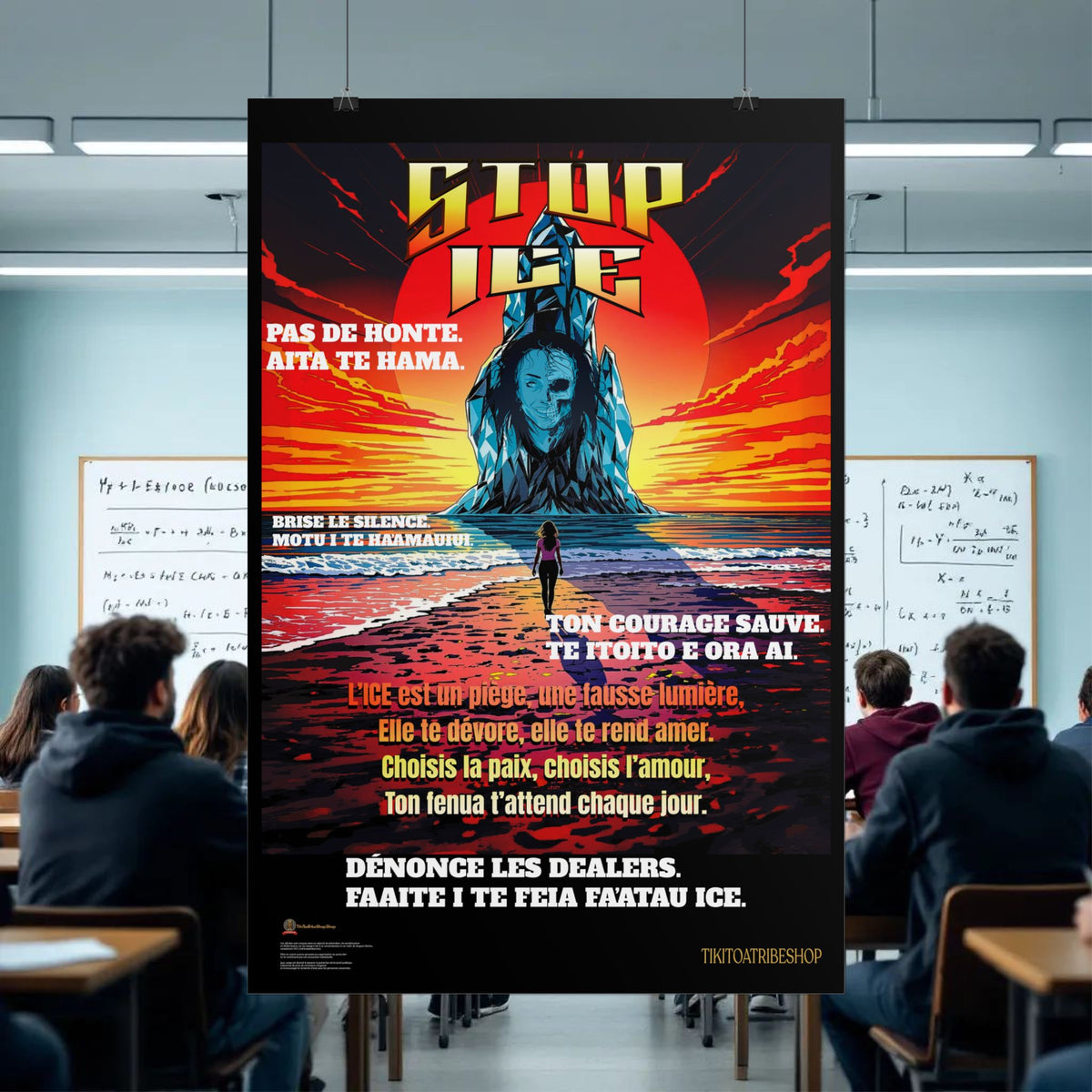 Posters Anti-ICE Polynésie – Affiches de Sensibilisation Contre la Drogue “Paruru i te ora – Brisons les chaînes de l’ICE”