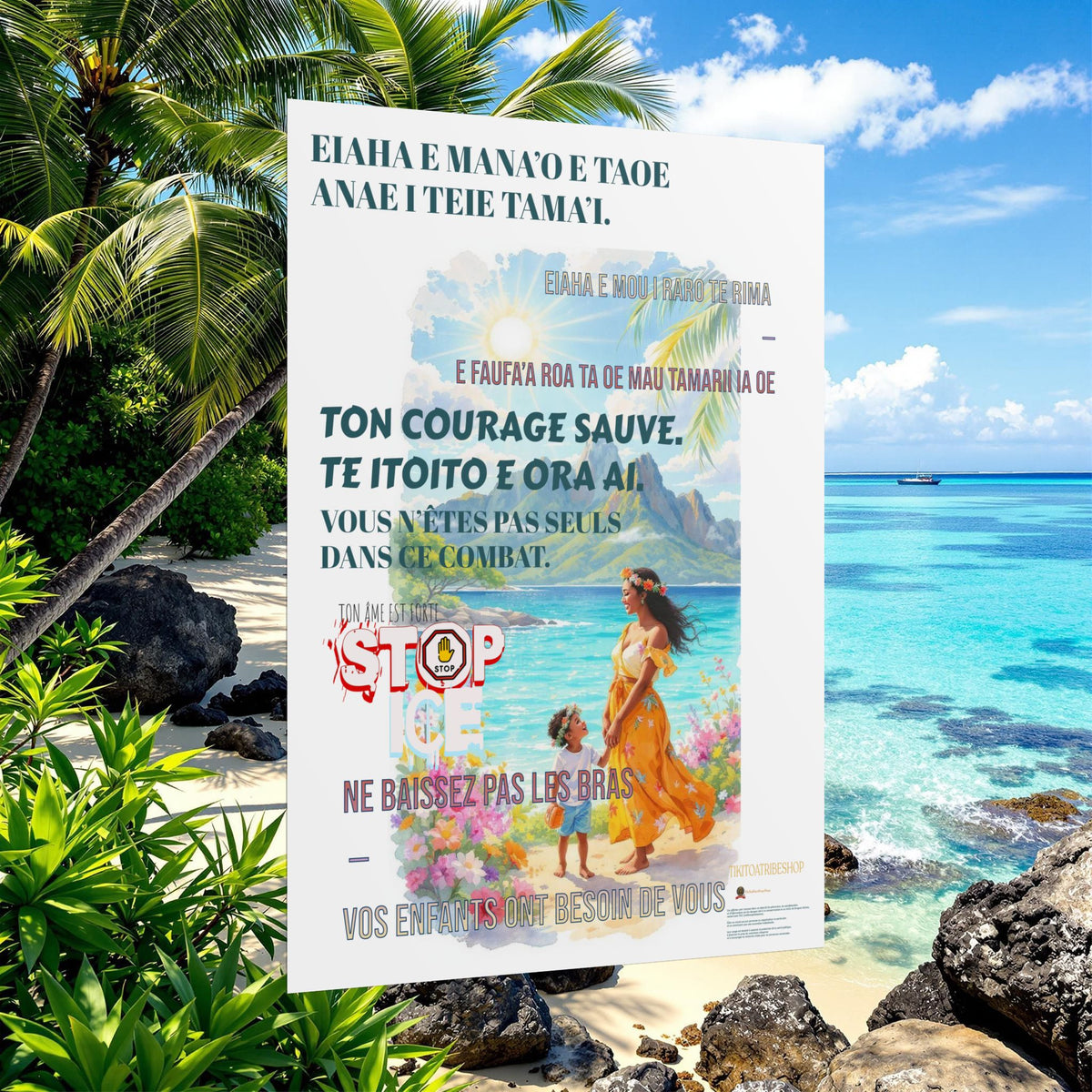 Posters Anti-ICE Polynésie – Affiches de Sensibilisation Contre la Drogue “Paruru i te ora – Brisons les chaînes de l’ICE”