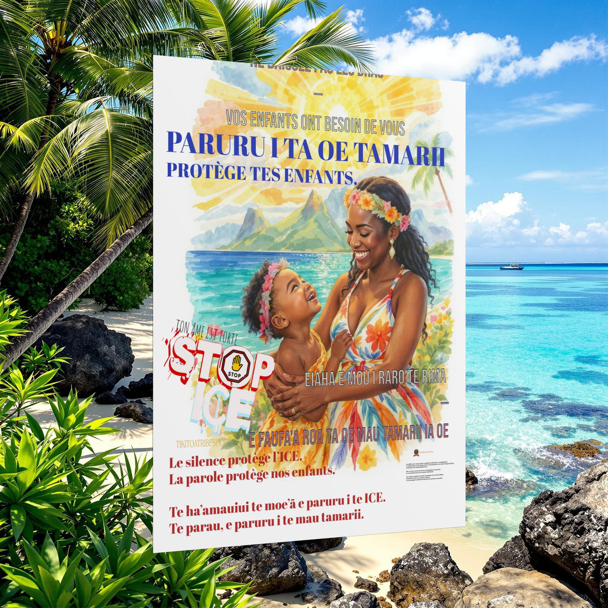 Posters Anti-ICE Polynésie – Affiches de Sensibilisation Contre la Drogue “Paruru i te ora – Brisons les chaînes de l’ICE”