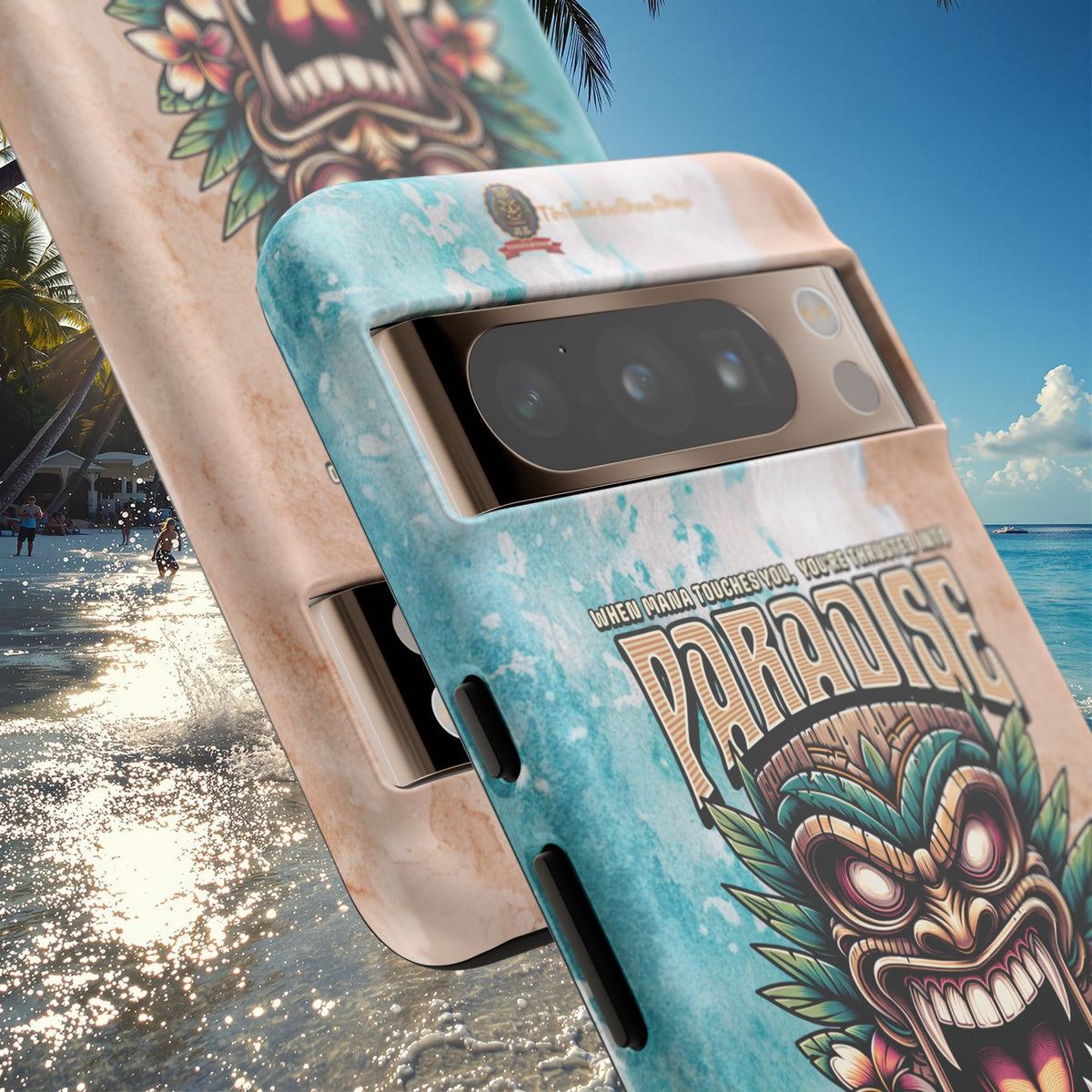 Tahaa – Coque Antichoc Premium « Tiki Féroce » | Design Tribal & Protection Maximale