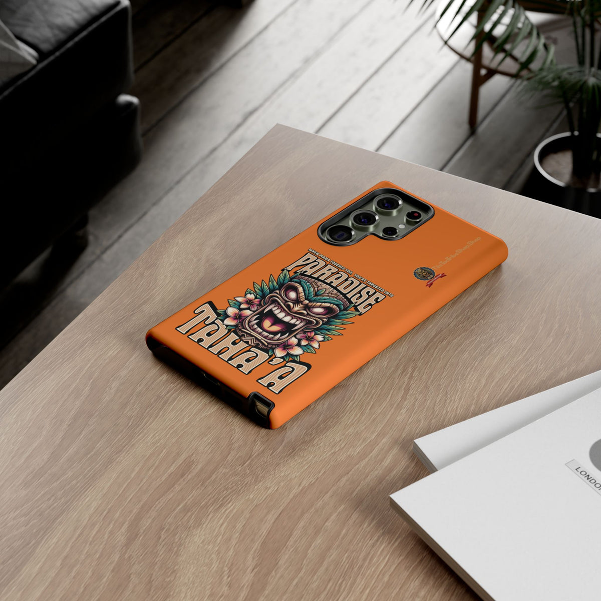 Tahaa – Coque Antichoc Premium « Tiki Féroce » | Design Tribal & Protection Maximale