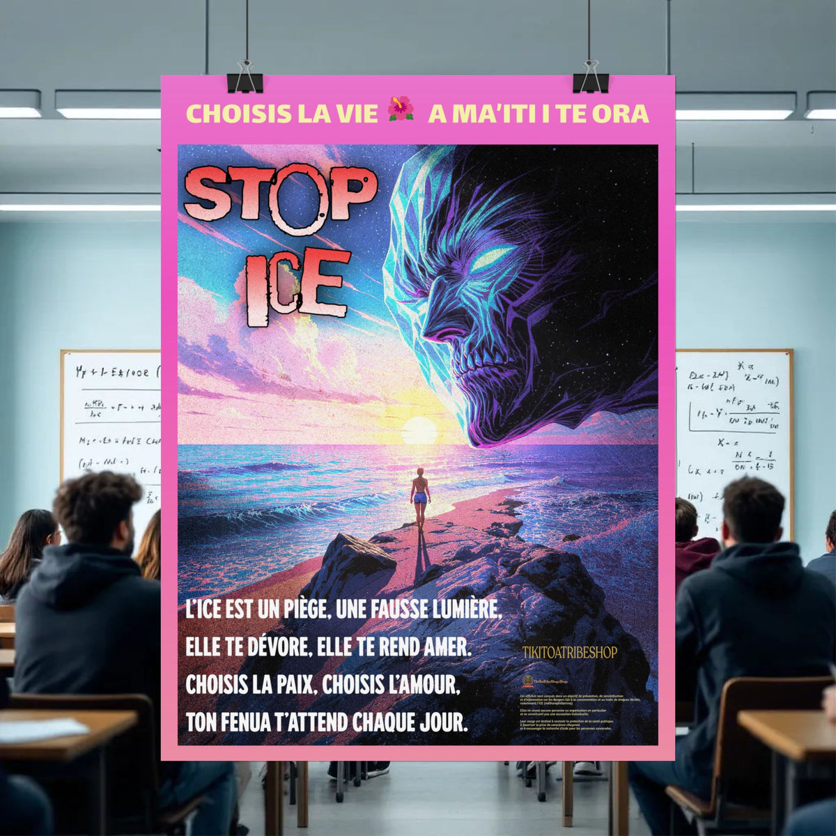 Posters Anti-ICE Polynésie – Affiches de Sensibilisation Contre la Drogue “Paruru i te ora – Brisons les chaînes de l’ICE”