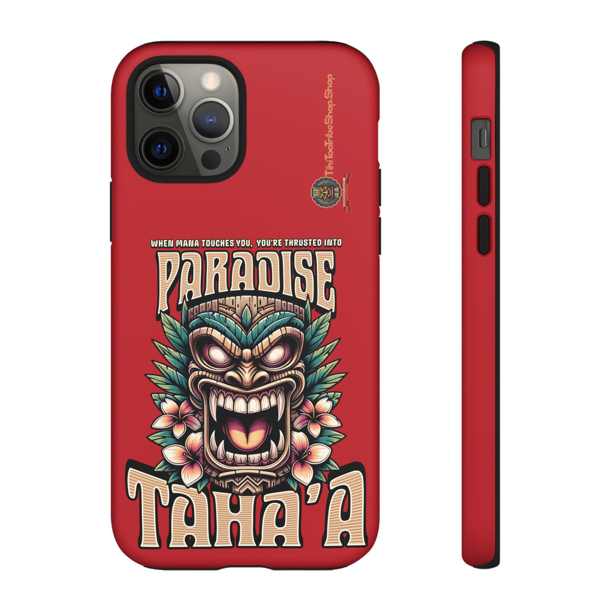 Tahaa – Coque Antichoc Premium « Tiki Féroce » | Design Tribal & Protection Maximale