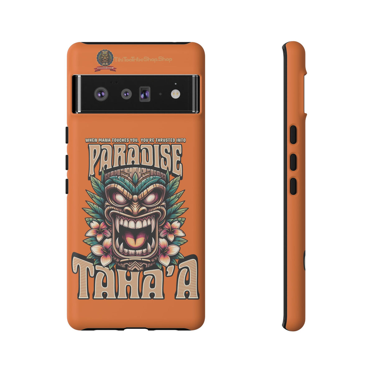 Tahaa – Coque Antichoc Premium « Tiki Féroce » | Design Tribal & Protection Maximale