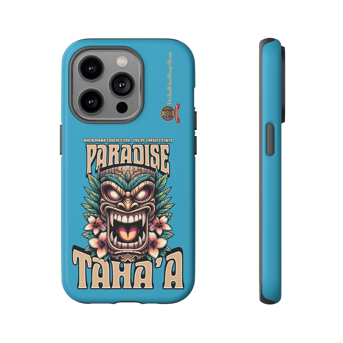 Tahaa – Coque Antichoc Premium « Tiki Féroce » | Design Tribal & Protection Maximale