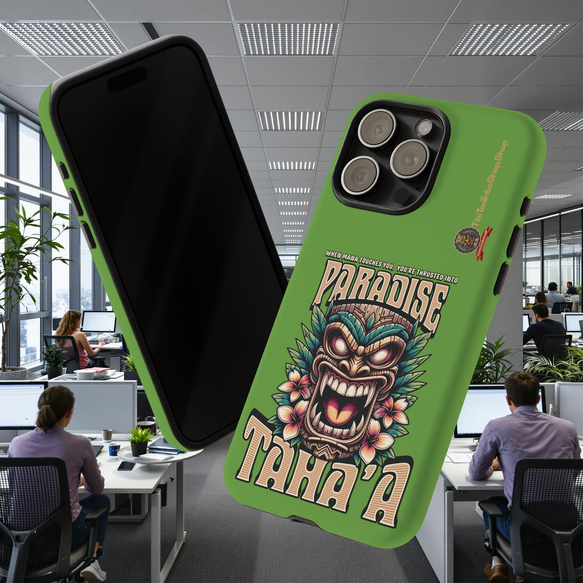 Tahaa – Coque Antichoc Premium « Tiki Féroce » | Design Tribal & Protection Maximale