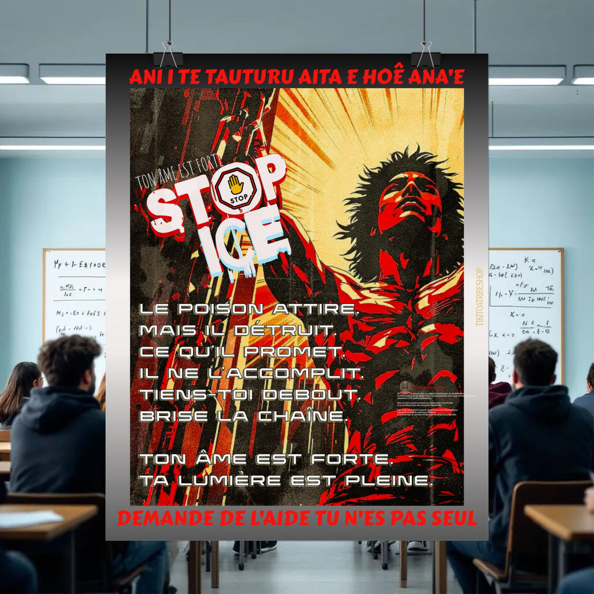 Posters Anti-ICE Polynésie – Affiches de Sensibilisation Contre la Drogue “Paruru i te ora – Brisons les chaînes de l’ICE