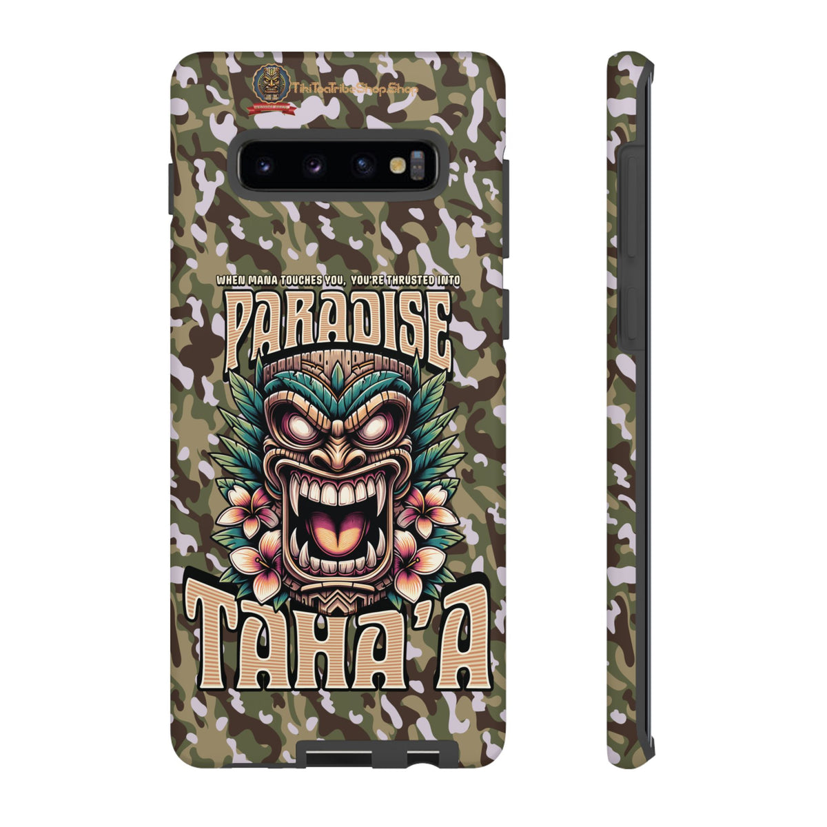 Tahaa – Coque Antichoc Premium « Tiki Féroce » | Design Tribal & Protection Maximale