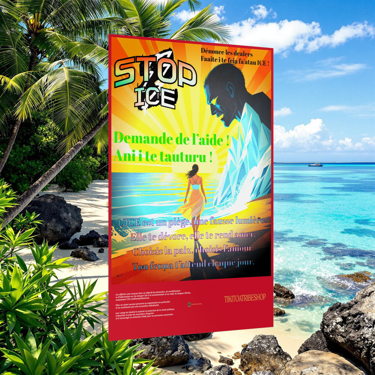Anti-ICE Polynésie – Affiches de Sensibilisation Contre la Drogue “Paruru i te ora – Brisons les chaînes de l’ICE”