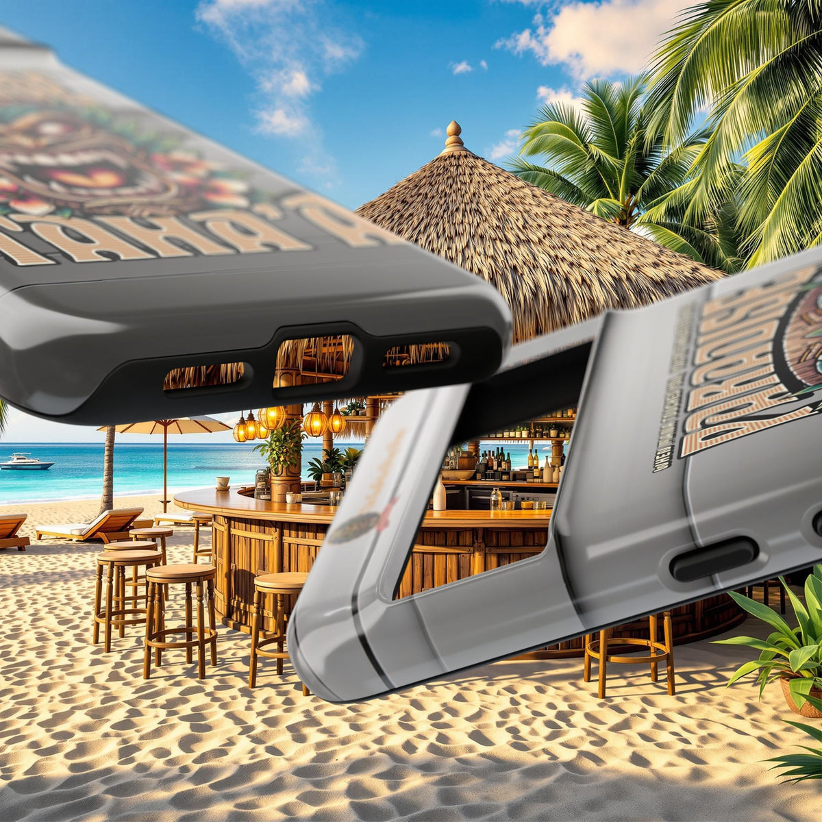 Tahaa – Coque Antichoc Premium « Tiki Féroce » | Design Tribal & Protection Maximale