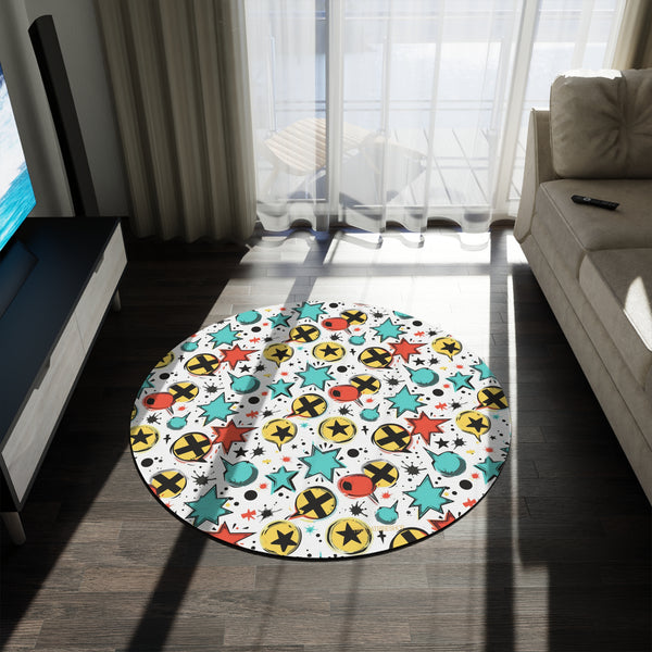 Tapis Rond ou Décoration Murale, Explosion Pop