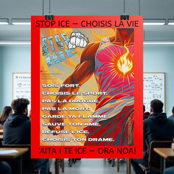 Posters Anti-ICE Polynésie – Affiches de Sensibilisation Contre la Drogue Paruru i te ora – Brisons les chaînes de l’ICE