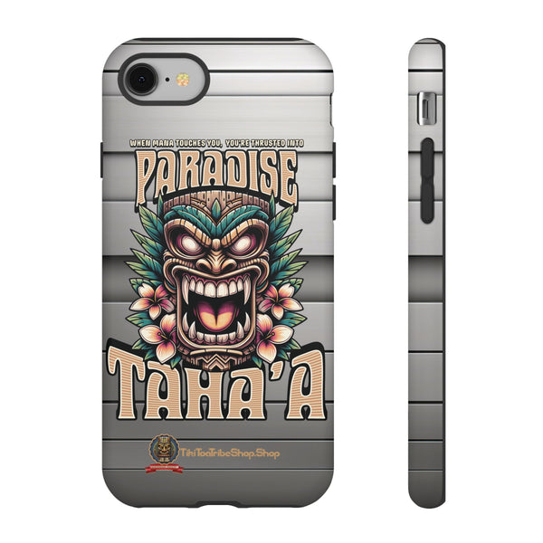 Tahaa – Coque Antichoc Premium « Tiki Féroce » | Design Tribal & Protection Maximale