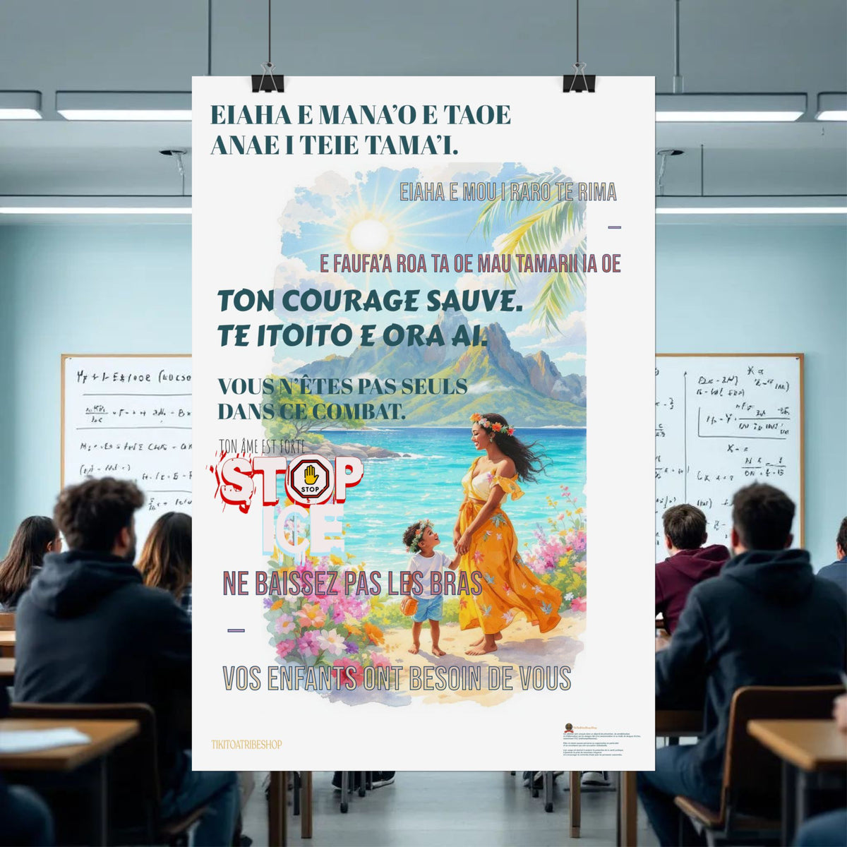 Posters Anti-ICE Polynésie – Affiches de Sensibilisation Contre la Drogue “Paruru i te ora – Brisons les chaînes de l’ICE”