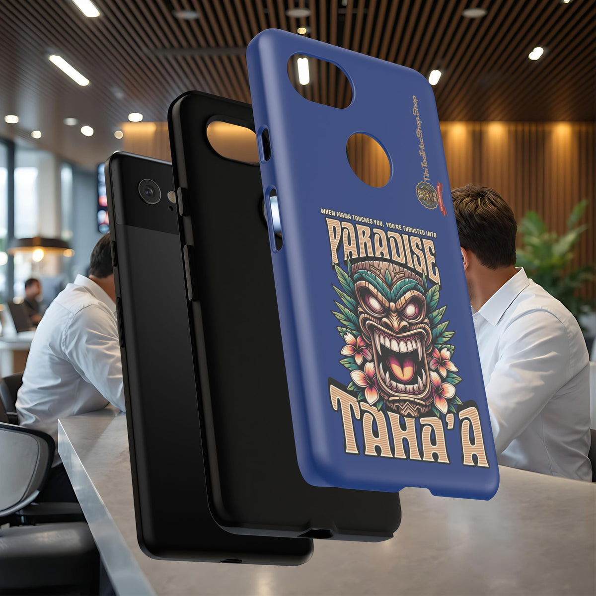 Tahaa – Coque Antichoc Premium « Tiki Féroce » | Design Tribal & Protection Maximale