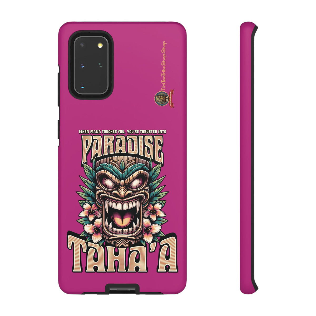Tahaa – Coque Antichoc Premium « Tiki Féroce » | Design Tribal & Protection Maximale