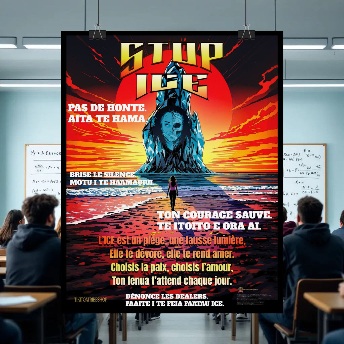 Posters Anti-ICE Polynésie – Affiches de Sensibilisation Contre la Drogue “Paruru i te ora – Brisons les chaînes de l’ICE”