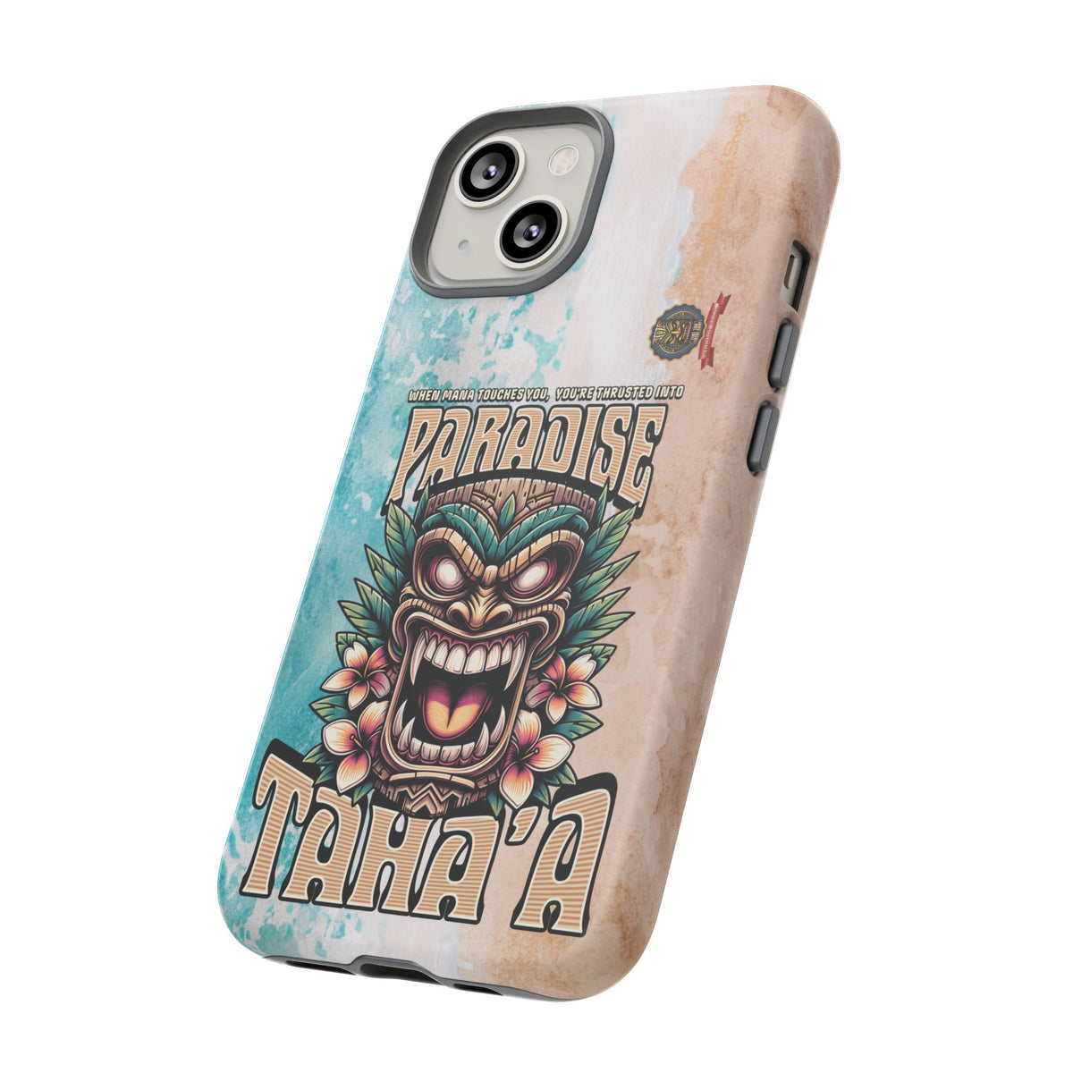 Tahaa – Coque Antichoc Premium « Tiki Féroce » | Design Tribal & Protection Maximale