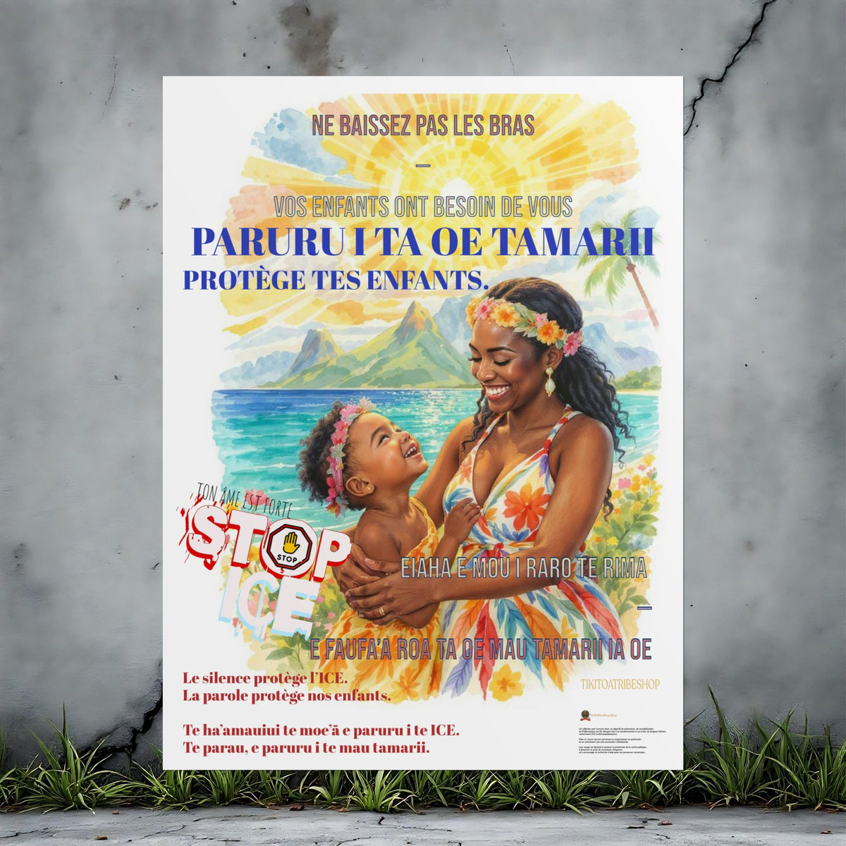 Posters Anti-ICE Polynésie – Affiches de Sensibilisation Contre la Drogue “Paruru i te ora – Brisons les chaînes de l’ICE”