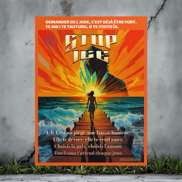 Posters Anti-ICE Polynésie – Affiches de Sensibilisation Contre la Drogue “Paruru i te ora – Brisons les chaînes de l’ICE”