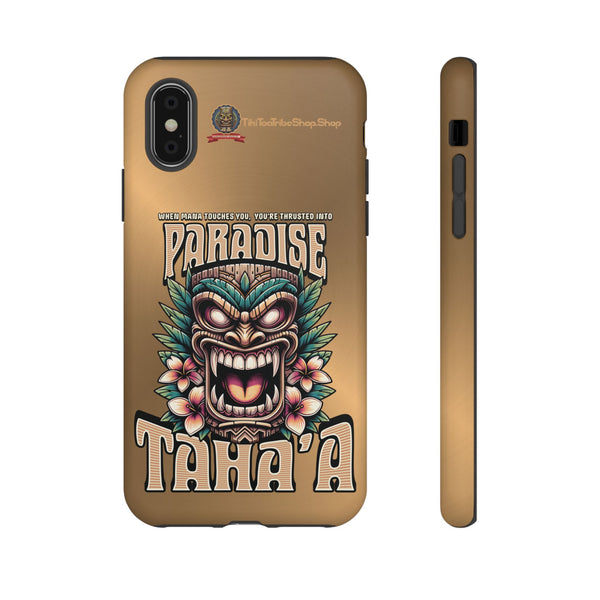 Tahaa – Coque Antichoc Premium « Tiki Féroce » | Design Tribal & Protection Maximale