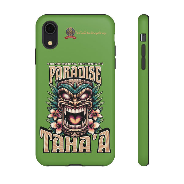 Tahaa – Coque Antichoc Premium « Tiki Féroce » | Design Tribal & Protection Maximale