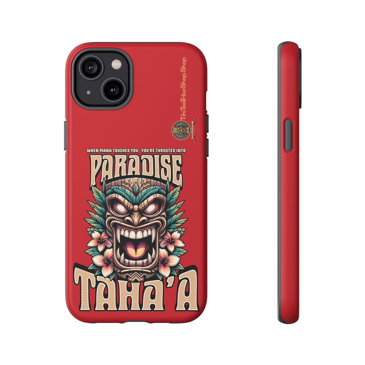Tahaa – Coque Antichoc Premium « Tiki Féroce » | Design Tribal & Protection Maximale