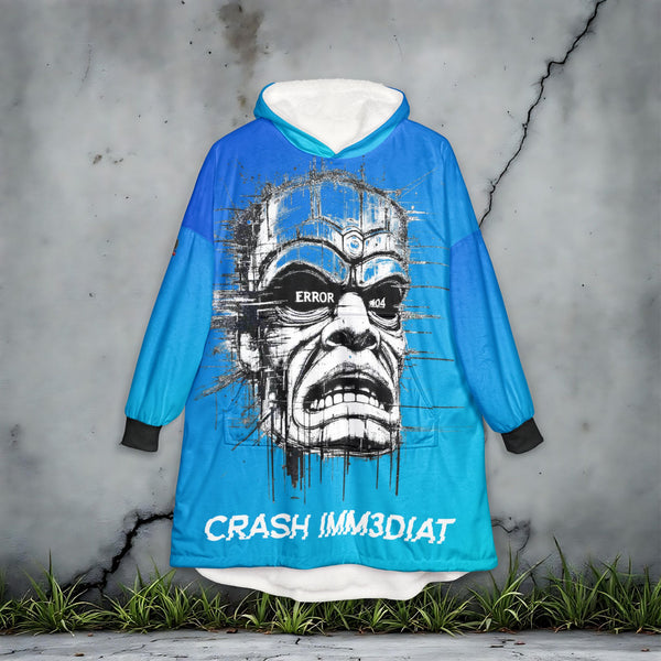 Tiki Glitch &amp; Error Hooded Fleece Blanket