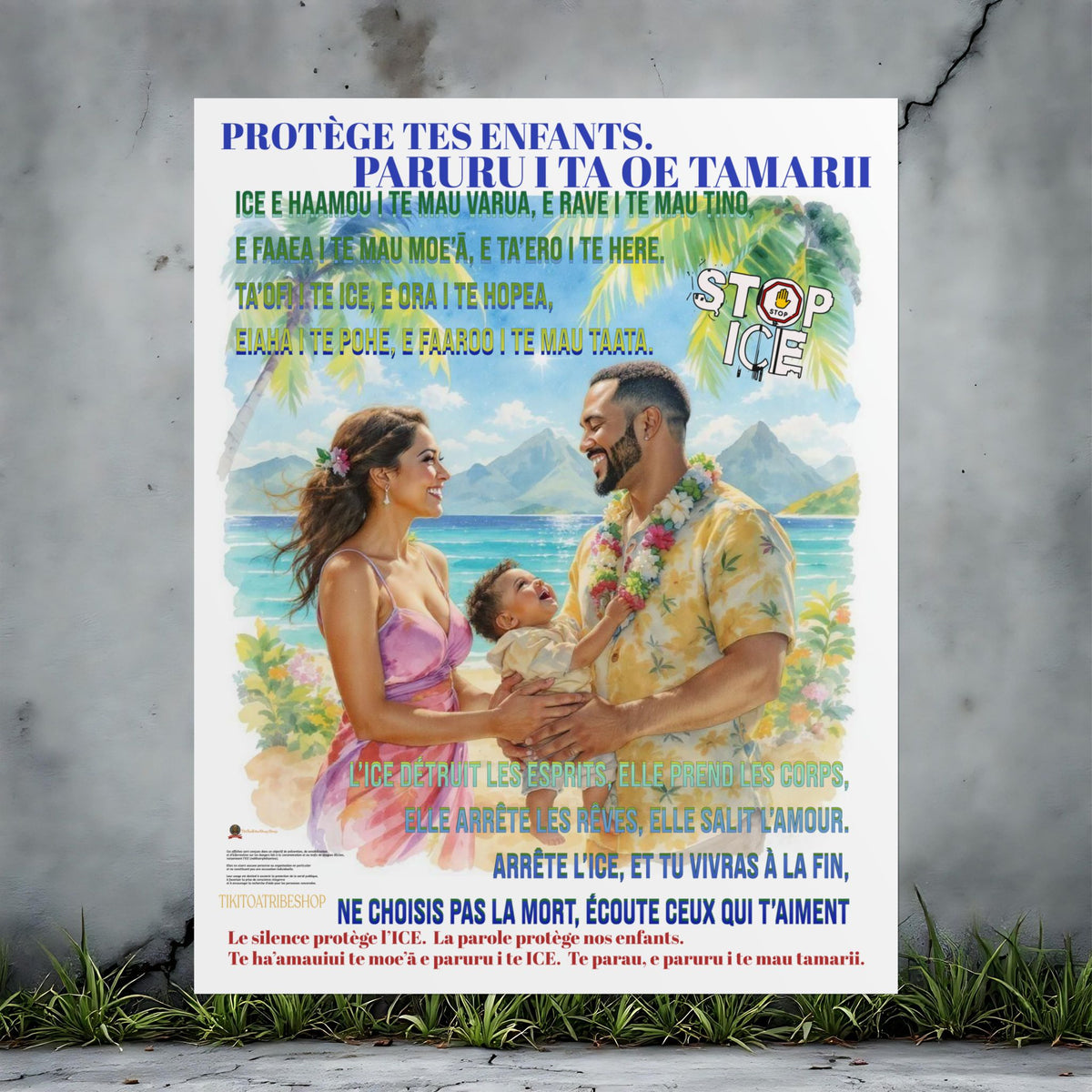 Posters Anti-ICE Polynésie – Affiches de Sensibilisation Contre la Drogue “Paruru i te ora – Brisons les chaînes de l’ICE”